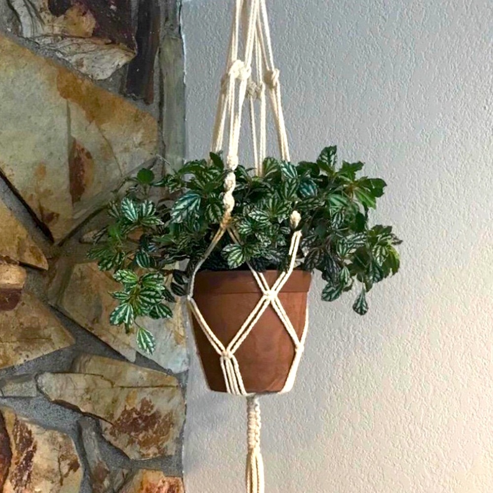 Hanging Macrame Plant Pot Holder 41”